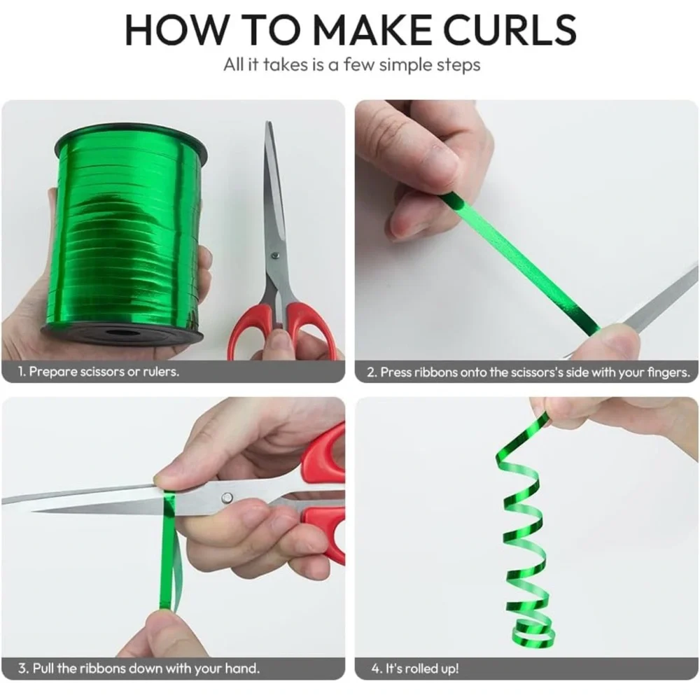 Green Curling Ribbon for Parties